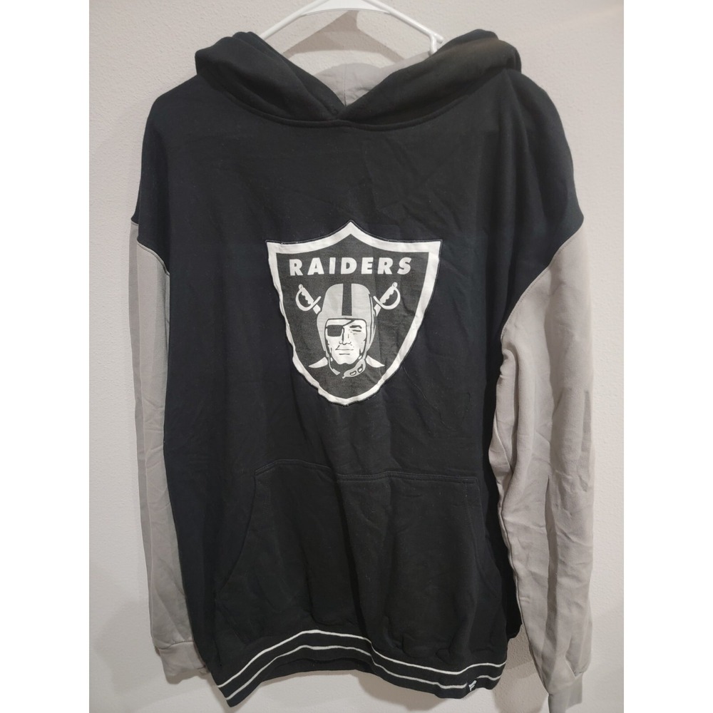 Fanatics Las‎ Vegas Raiders Football Black & Gray Hoodie Sweatshirt men's XLT